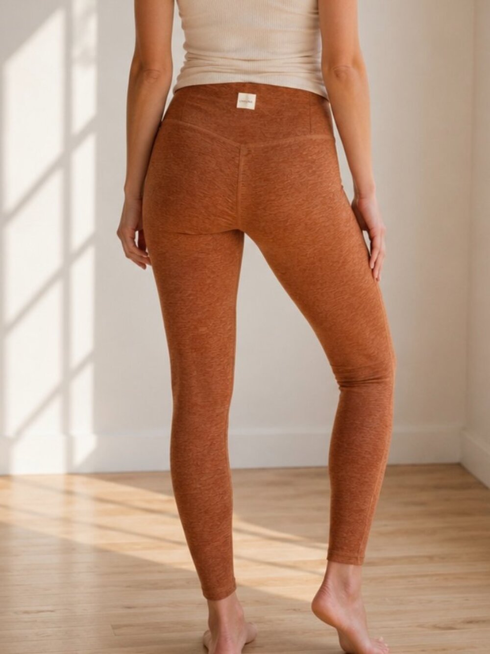 Vuori Clean Elevation Rust Heather Ultra High Rise 7/8 Leggings Small